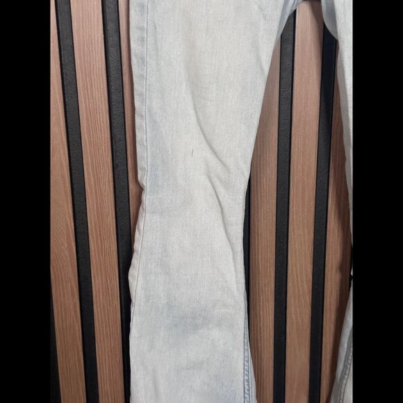 Free People Jeans 24 Blue Acid Wash Denim Penny Pull On Low Rise Bell Bottom - Picture 3 of 6